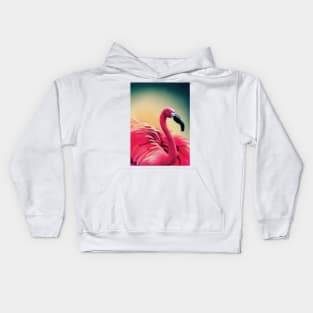 Feathered Fluffy Flamingo Kids Hoodie